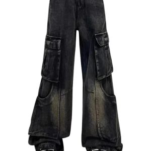 Gothic Cargo Flare Jeans: Trendy Outfit Ideas for Concerts & Casual Wear