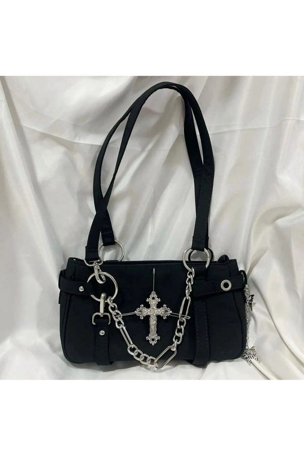 Gothic Cross Chain Shoulder Bag: Perfect for Concerts & Everyday Outfits