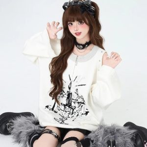 Gothic Dreamscape Sweater - Y2K Fashion, Cute 2000s Outfits, Mcbling Style