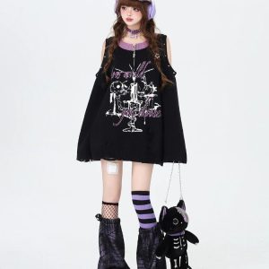 Gothic Dreamscape Sweater - Y2K Fashion, Cute 2000s Outfits, Mcbling Style