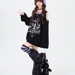 Gothic Dreamscape Sweater - Y2K Fashion, Cute 2000s Outfits, Mcbling Style