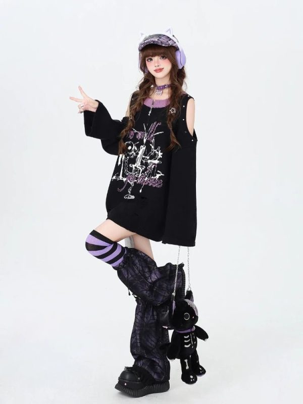 Gothic Dreamscape Sweater - Y2K Fashion, Cute 2000s Outfits, Mcbling Style