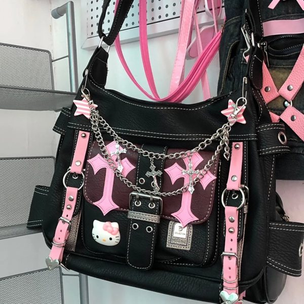 Gothic Kawaii Cross Chain Bag: Perfect for Concerts, Outfits