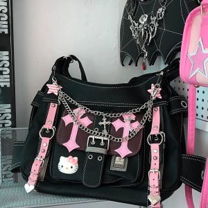 Gothic Kawaii Cross Chain Bag: Perfect for Concerts, Outfits