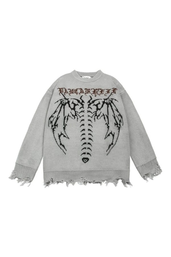 Gothic Knit Sweater: Perfect for Concerts, Casual Outfits & Date Nights