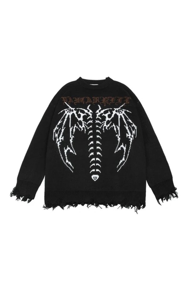 Gothic Knit Sweater: Perfect for Concerts, Casual Outfits & Date Nights