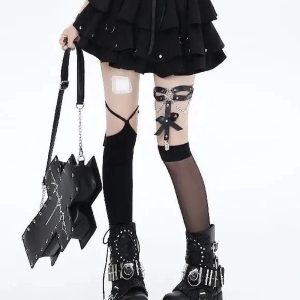 Gothic Layered Corset Skirt - Y2K Fashion, Cute 2000s Outfits, Mcbling Style