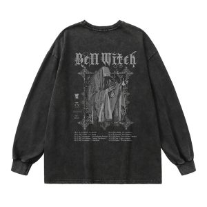 Gothic Long Sleeve Top: Perfect for Concerts, Casual Outfits