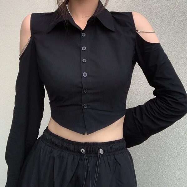 Gothic Off-Shoulder Crop Top: Trendy Outfit Ideas for Every Occasion