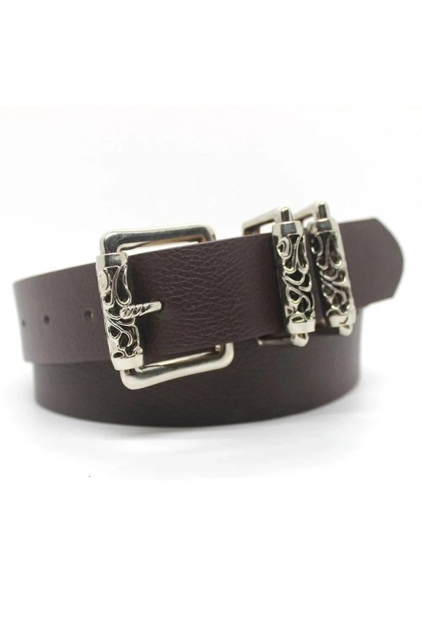 Gothic Silver Buckle White Belt for Stylish Outfits & Fashion Ideas