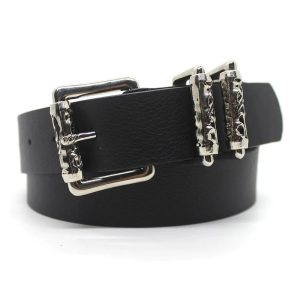 Gothic Silver Buckle White Belt for Stylish Outfits & Fashion Ideas