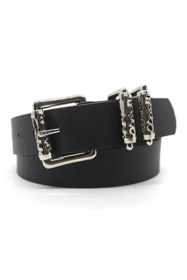 Gothic Silver Buckle White Belt for Stylish Outfits & Fashion Ideas