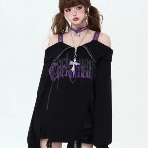 Gothic Spellbound Sweater: Perfect for Concerts, Casual Outfits