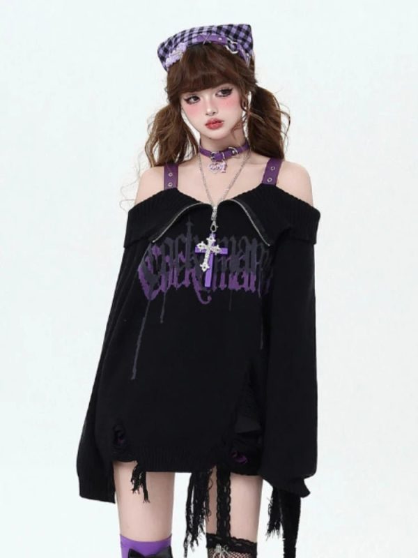 Gothic Spellbound Sweater: Perfect for Concerts, Casual Outfits