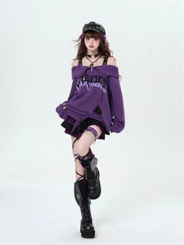 Gothic Spellbound Sweater: Perfect for Concerts, Casual Outfits