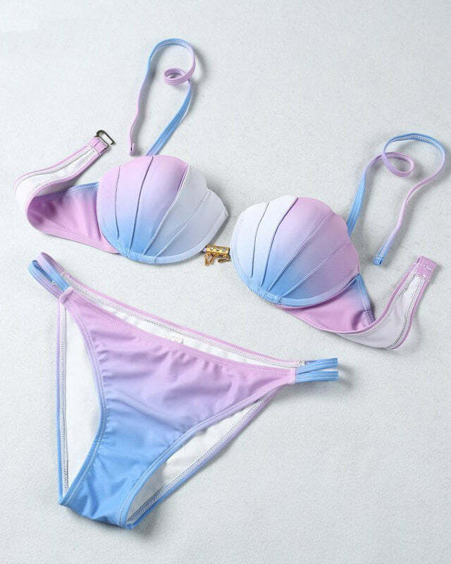 Gradient Mermaid Bikini: Perfect for Concerts, Vacations, and Summer Fits