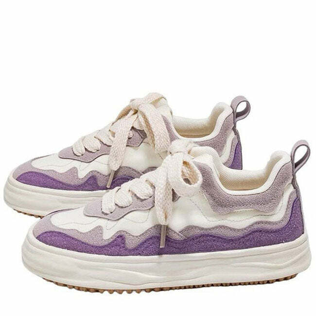 Gradient Wavy Aesthetic Sneakers for Trendy Outfits & Concert Looks