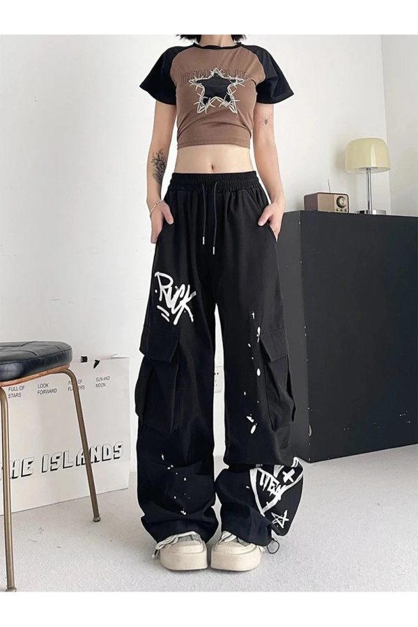 Graffiti Street Cargo Pants: Trendy Outfit Ideas for Casual & Concert Looks