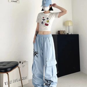 Graffiti Street Cargo Pants: Trendy Outfit Ideas for Casual & Concert Looks