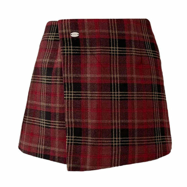 Grunge Plaid Wrap Skirt: Trendy Outfit Ideas for Concerts & Casual Days