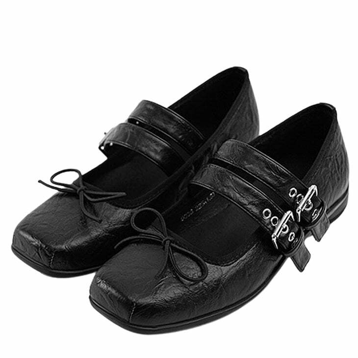 Grunge Sleaze Ballet Flats: Perfect for Concerts, Casual Outfits