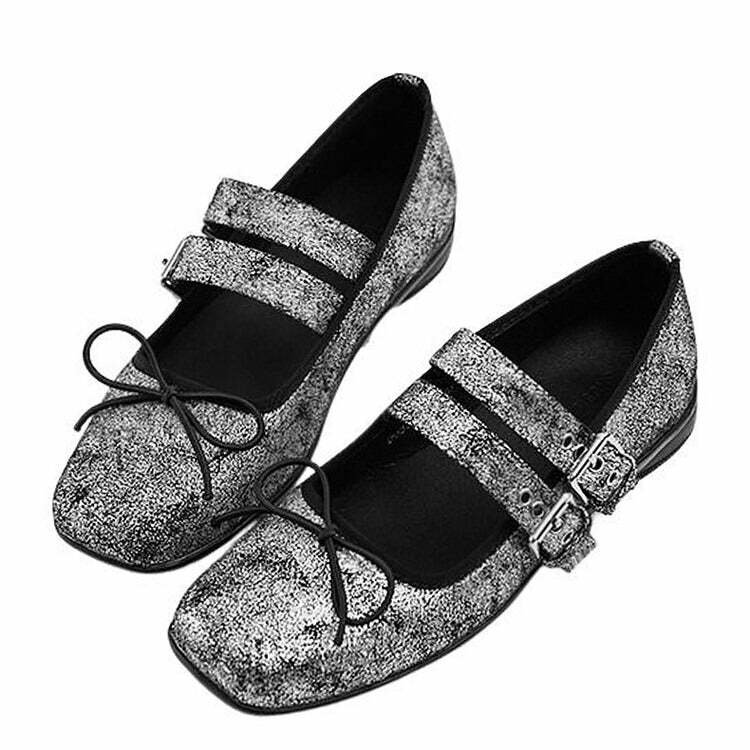 Grunge Sleaze Ballet Flats: Perfect for Concerts, Casual Outfits