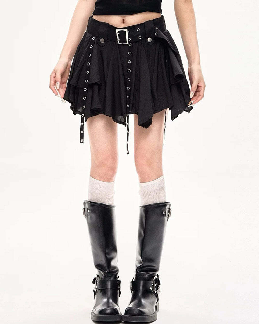 Grunge Sleaze Layered Mini Skirt: Trendy Outfit Ideas for Every Occasion