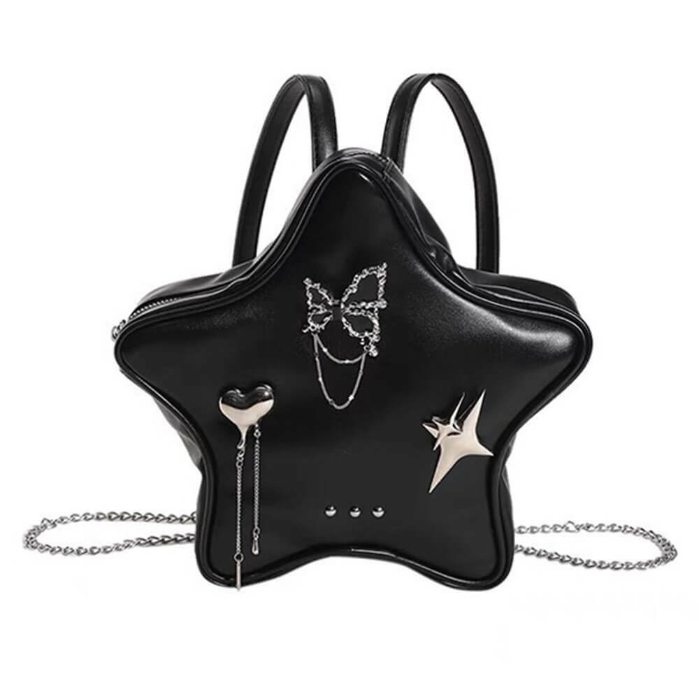 Grunge Star-Shaped Mini Backpack | Y2K Fashion, Cute 2000s Outfits