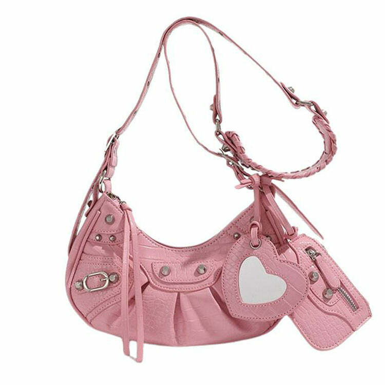 Heart Y2K Mini Shoulder Bag: Perfect for Concerts, Outfits & Going Out