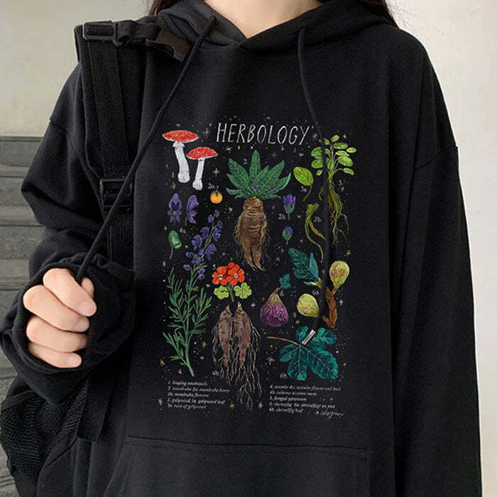 Herbology Hoodie - Cute 2000s Outfits, Y2K Fashion, Vintage Style