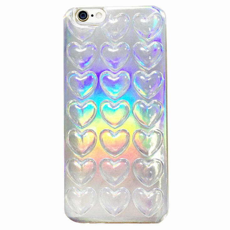 Holographic Heart Case | Cute 2000s Outfits & Y2K Fashion Inspiration