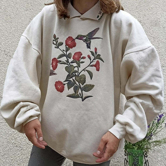 Hummingbird Vintage Sweatshirt | Cute 2000s Outfits & Y2K Fashion