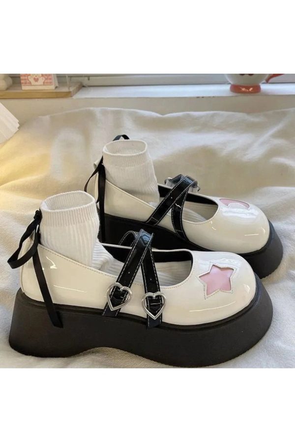 Kawaii Moon & Star Platform Mary Janes Shoes for Dreamy Outfit Ideas