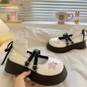 Kawaii Moon & Star Platform Mary Janes Shoes for Dreamy Outfit Ideas