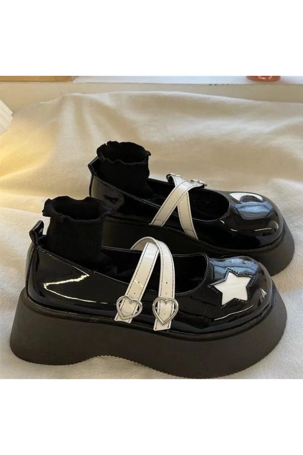 Kawaii Moon & Star Platform Mary Janes Shoes for Dreamy Outfit Ideas