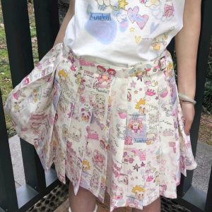 Kawaii Wonderland Pleated Skirt: Cute Outfit Ideas for Every Occasion