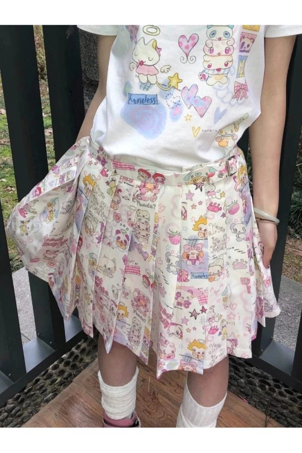 Kawaii Wonderland Pleated Skirt: Cute Outfit Ideas for Every Occasion