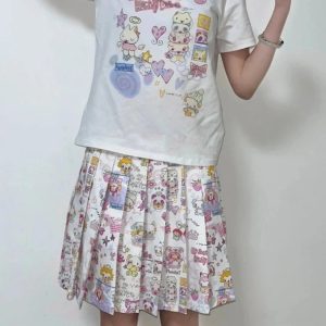 Kawaii Wonderland Pleated Skirt: Cute Outfit Ideas for Every Occasion