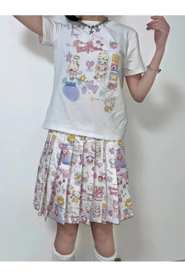 Kawaii Wonderland Pleated Skirt: Cute Outfit Ideas for Every Occasion