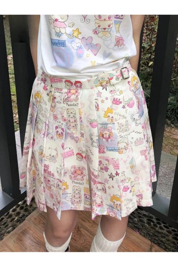 Kawaii Wonderland Pleated Skirt: Cute Outfit Ideas for Every Occasion