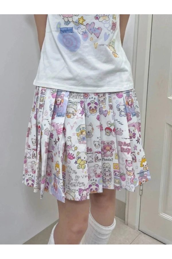 Kawaii Wonderland Pleated Skirt: Cute Outfit Ideas for Every Occasion