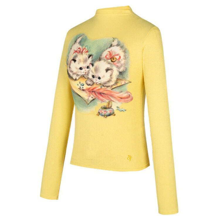 Kitty Y2K Long Sleeve Top: Trendy Outfit Ideas for Every Occasion