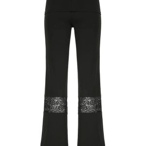 Lace Panel Flare Pants: Chic Outfit Ideas for Concerts, Dates