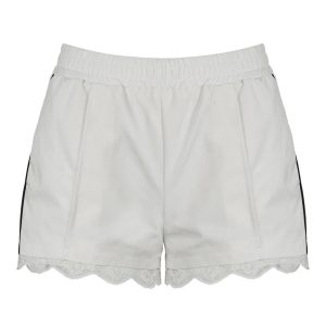 Lace-Trim Sporty Drawstring Shorts: Perfect for Casual Outfits & Spring Fits