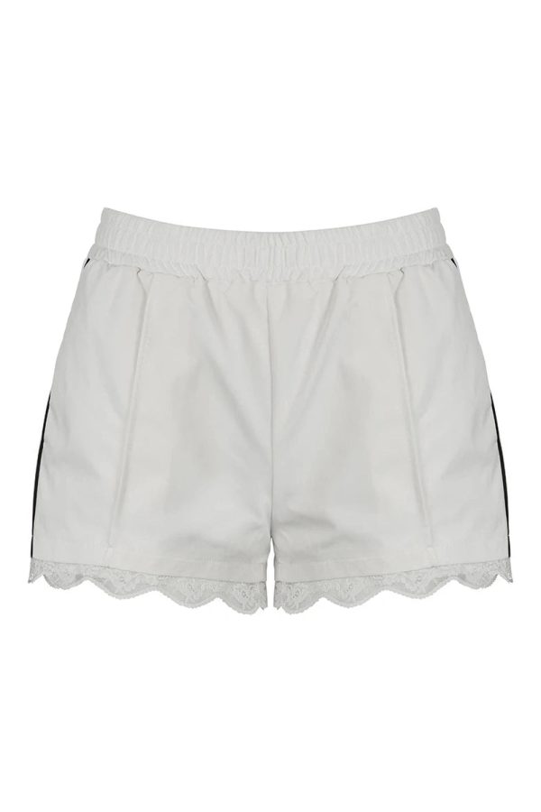 Lace-Trim Sporty Drawstring Shorts: Perfect for Casual Outfits & Spring Fits