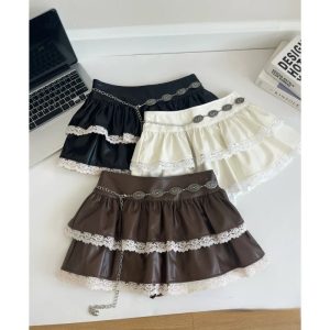 Lace-Trimmed Tiered Mini Skirt: Perfect for Spring Outfits & Concerts