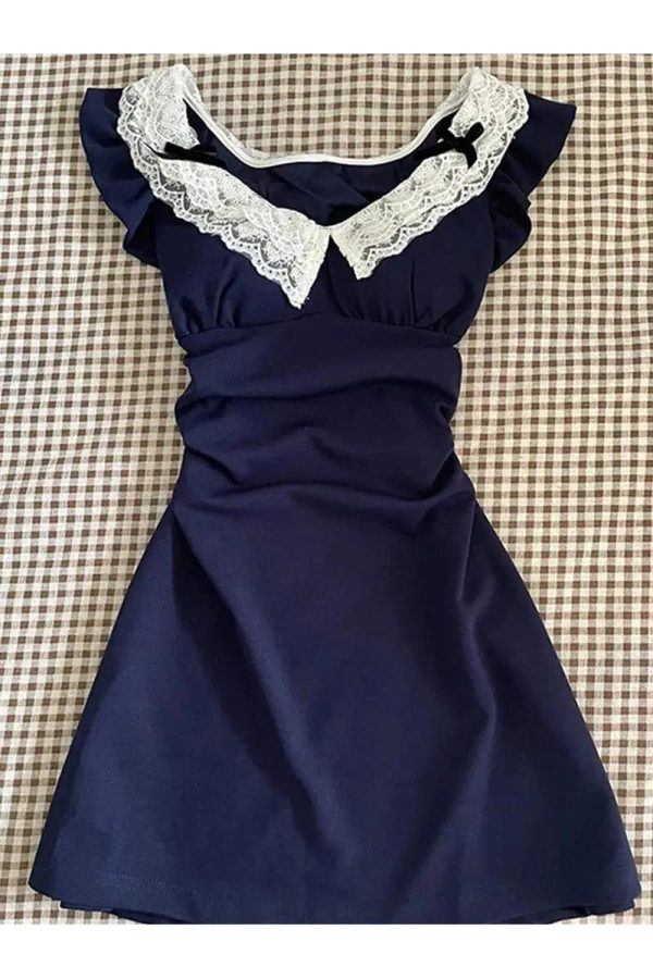 Lace-Trimmed Vintage Doll Dress: Perfect for Prom, Concerts & Date Nights