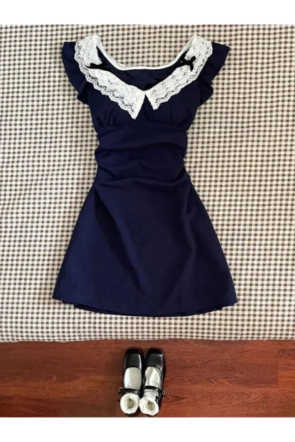 Lace-Trimmed Vintage Doll Dress: Perfect for Prom, Concerts & Date Nights