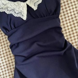 Lace-Trimmed Vintage Doll Dress: Perfect for Prom, Concerts & Date Nights