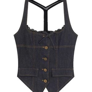 Lace-Up Indigo Mini Set: Trendy Outfit Ideas for Every Occasion